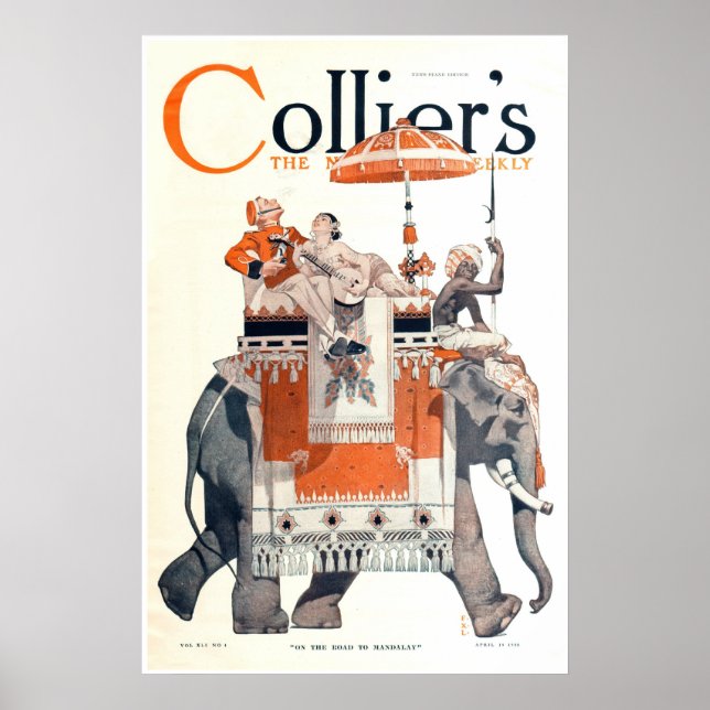 Vintag Leyendecker, "Auf dem Weg nach Mandalay" Poster (Vorne)