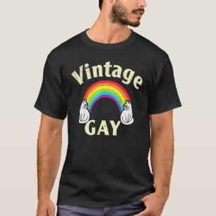 Vintag Lgb Purride Gay Pride Rainbow Cat T-Shirt
