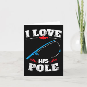 Vintag Liebe sein Pole Funny Fishing Couple Match Karte