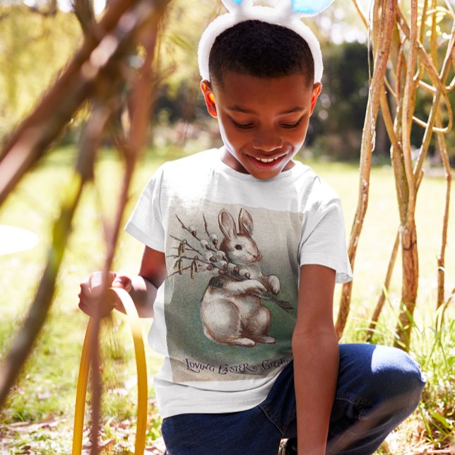 Vintag liebende Ostern Grußkinder T-Shirt (Vintage Loving Easter Greeting Kids T-Shirt)