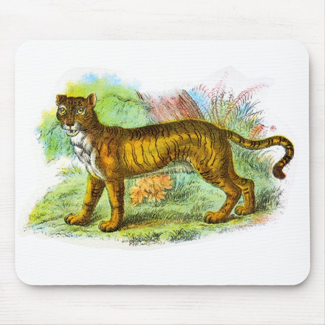 Vintag Liger Illustration Mousepad (Vorne)