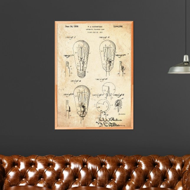 Vintag | Light Bulb Patent Poster (Von Creator hochgeladen)