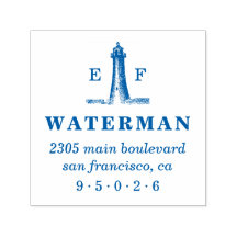 Vintag Lighthouse Monogram-Rücksendeadresse