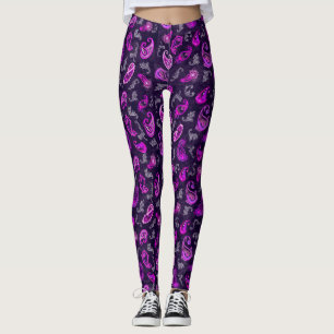 Vintag Lila Paisley Leggings