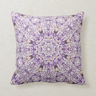 Vintag Lilac Bloom Kaleidoskop Muster Kissen