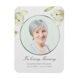 Vintag Lilies Beileid Memorial Keepake Foto Magnet