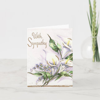 Vintag Lilies Sympathy Card Karte