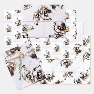 Vintag Lily Brooch Geschenkpapier Set