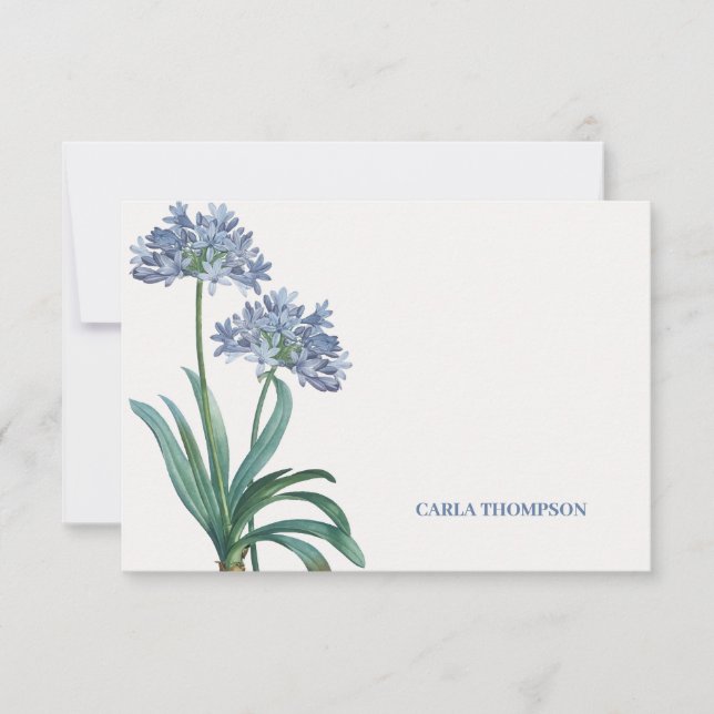 Vintag Lily Personalisiert Stationery (Vorderseite)
