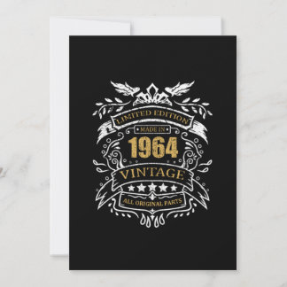 Vintag limitierte Auflage 1964 Geburtstagsgeschenk Einladung
