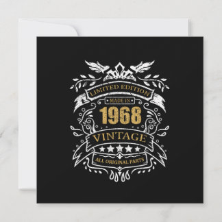 Vintag limitierte Auflage 1968 Geburtstagsgeschenk Einladung