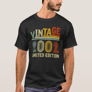 Vintag limitierte Ausgabe 2002 Men Women 20. Gebur T-Shirt