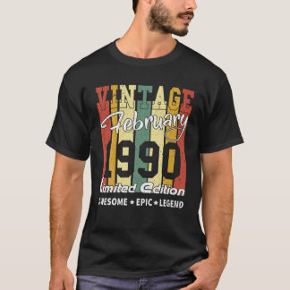 Vintag limitierte Ausgabe Geburtstagsdekoration Fe T-Shirt