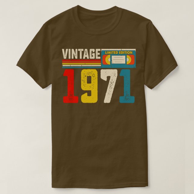 Vintag limitierte Edition 1971 T Shirt für Frauen (Design vorne)