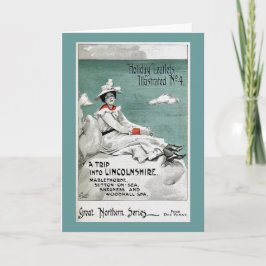 Vintag Lincolnshire, UK, Broschüre für Feiertage Feiertagskarte