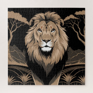 Vintag Lion Portrait Puzzle