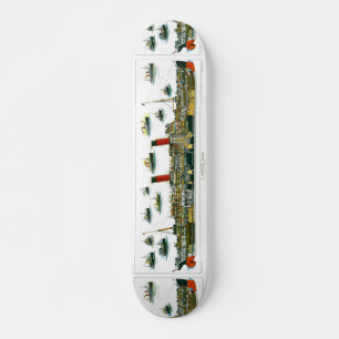 Vintag Lithograph British Ocean Liner RMS Caronia Skateboard