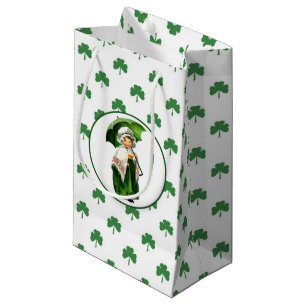 Vintag Little Irish Girl St. Patrick's Day Kleine Geschenktüte