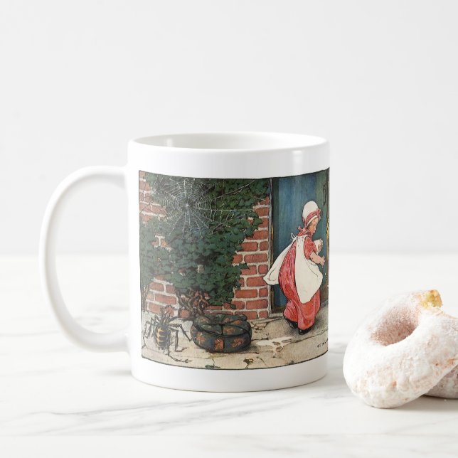Vintag Little Miss Muffet Spider Kinderzimmer Rhym Tasse (Mit Donut)