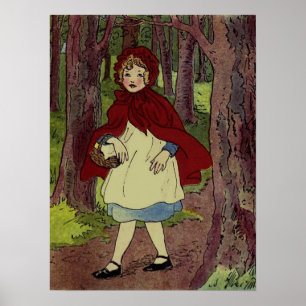Vintag Little Red Riding Kapuzinerkunst Poster