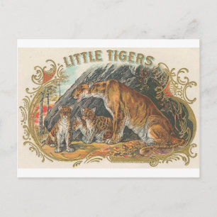 Vintag Little Tigers Postkarte