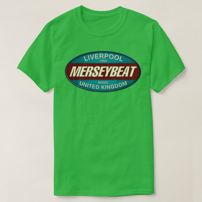 Vintag Liverpool 1960 Merseybeat Vereinigtes König T-Shirt (Design vorne)
