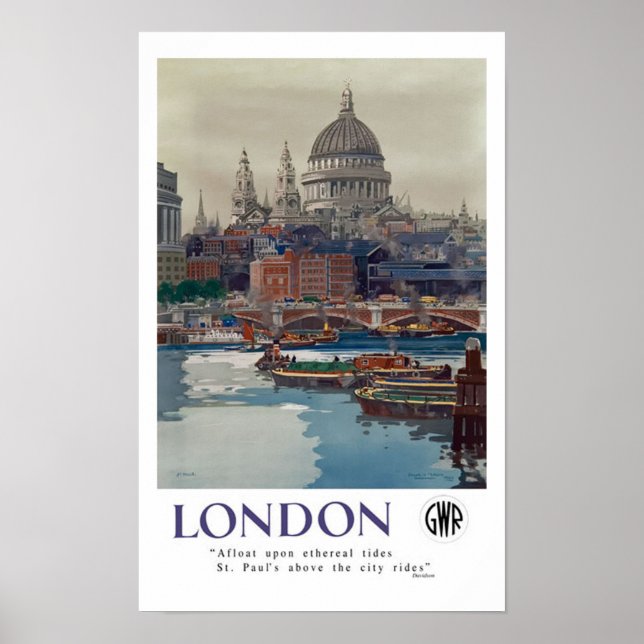Vintag London GWR Frank H. Mason Travel Poster (Vorne)