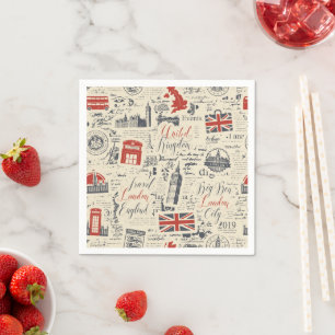 Vintag London Paper Napkins Serviette