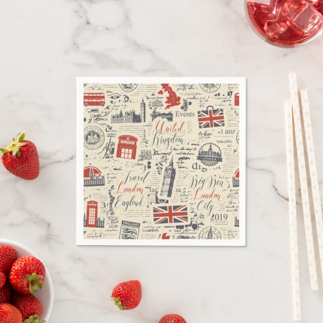Vintag London Paper Napkins Serviette (Beispiel)