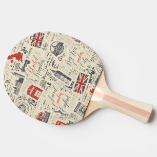 Vintag London Ping Pong Paddle Tischtennis Schläger