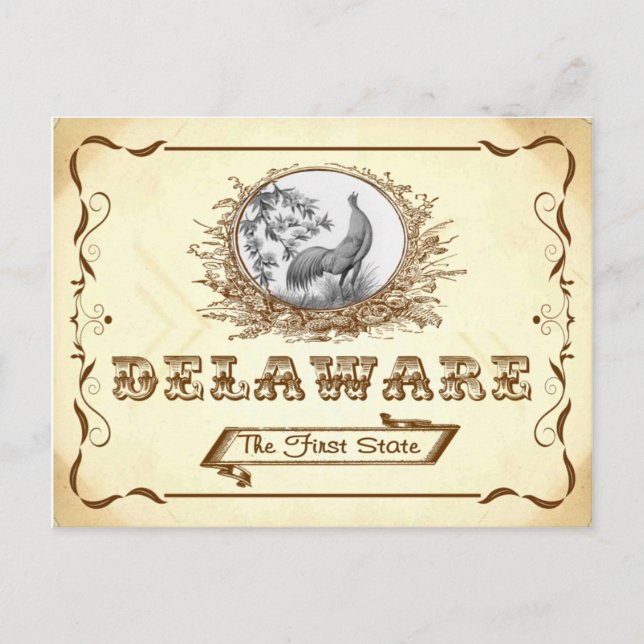 Vintag Look 1910 Old Delaware Postcard Postkarte (Vorderseite)