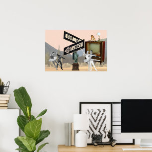 Vintag Look American Collage Poster