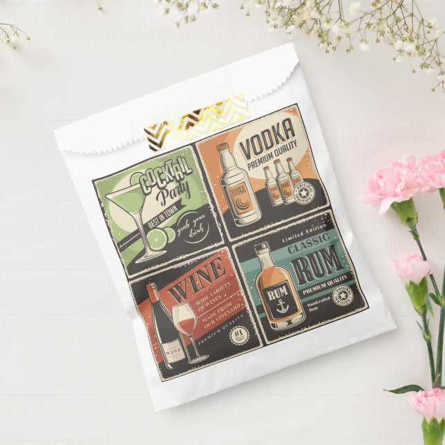 Vintag Look Bar Drink Tiles Geschenktütchen (Versiegelt)