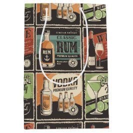Vintag Look Bar Drink Tiles Mittlere Geschenktüte