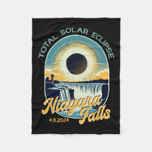 Vintag Look Total Solar Eclipse Niagara Falls Fleecedecke