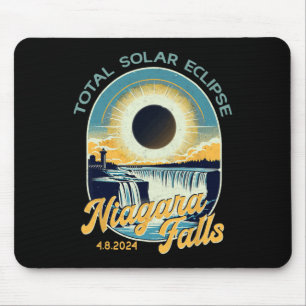 Vintag Look Total Solar Eclipse Niagara Falls Mousepad