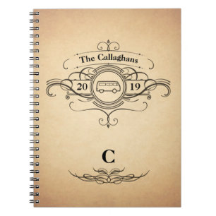 Vintag Look Van Travel Journal Notizblock