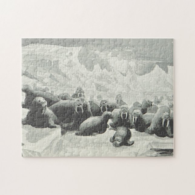 Vintag Look Walrus Herd Puzzle (Horizontal)