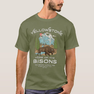 Vintag Look Yellowstone Nationalpark Zuhause T-Shirt