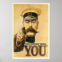 Vintag Lord Kitchener Poster Print