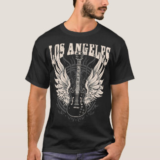 Vintag Los Angeles California Guitar Wings Rock a T-Shirt