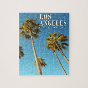 Vintag Los Angeles, California Palm Tree Travel Puzzle