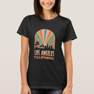 Vintag Los Angeles California Sunset Skyline City T-Shirt