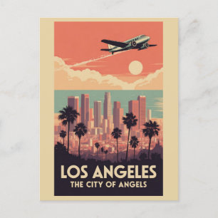 Vintag Los Angeles Kalifornien Stadt der Engel Postkarte