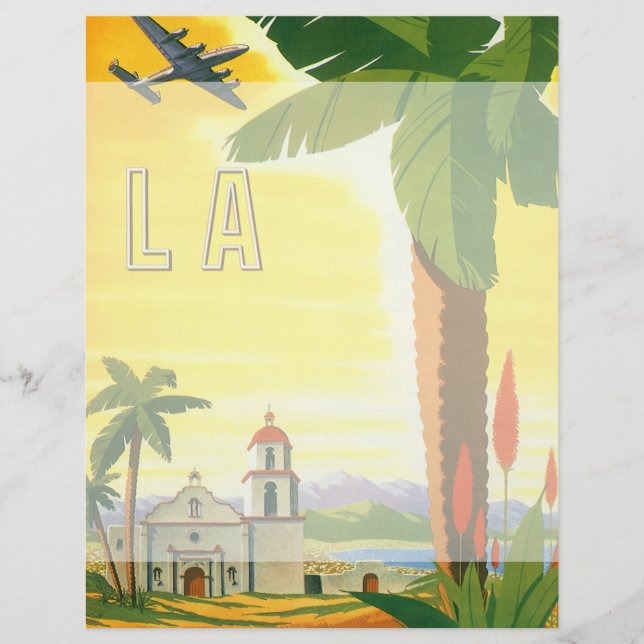 Vintag Los Angeles, Mission Kaliforniens mit Palm (Vorderseite)