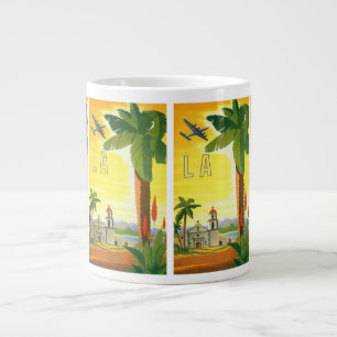 Vintag Los Angeles, Mission Kaliforniens mit Palm Jumbo-Tasse