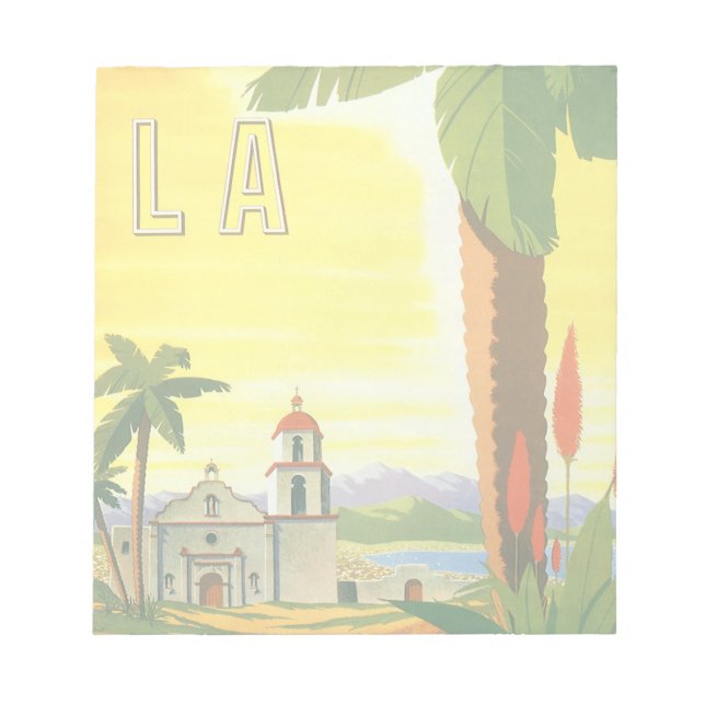 Vintag Los Angeles, Mission Kaliforniens mit Palm Notizblock (Vorderseite)