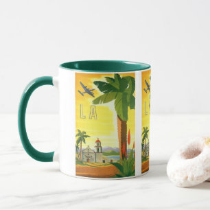 Vintag Los Angeles, Mission Kaliforniens mit Palm Tasse