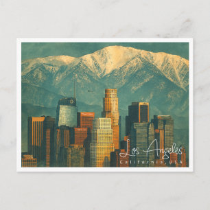 Vintag Los Angeles Watercolor   Retro California Feiertagspostkarte