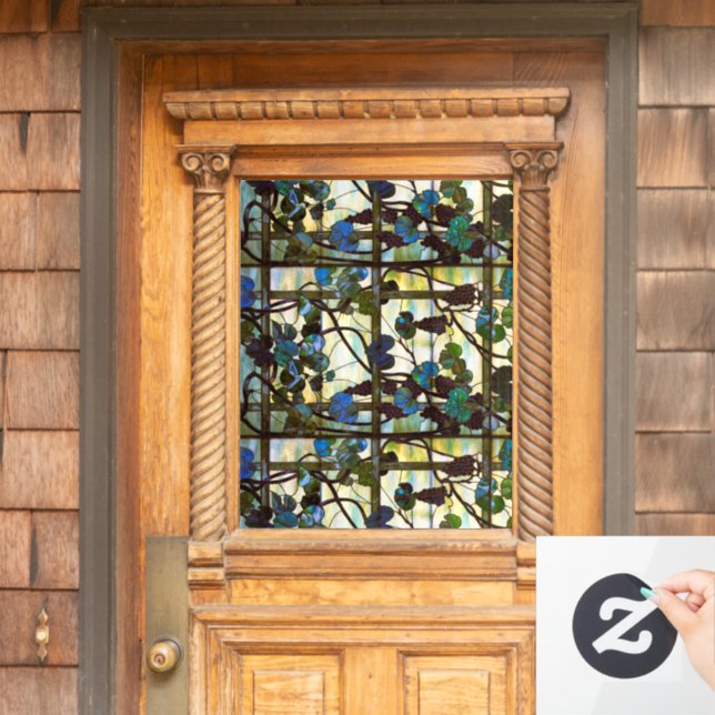 Vintag Louis Comfort Tiffany Grapevine Fensteraufkleber (Haustür)